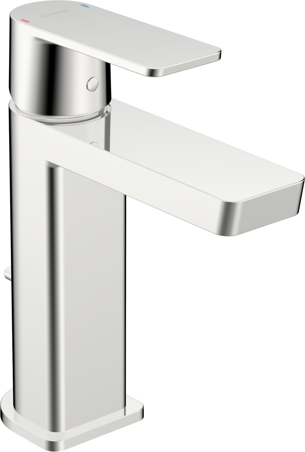 HANSA Waschtisch-Einhebelmischer HANSASTELA Eco mit Ablaufgarnitur, Ausladung 106mm, chrom