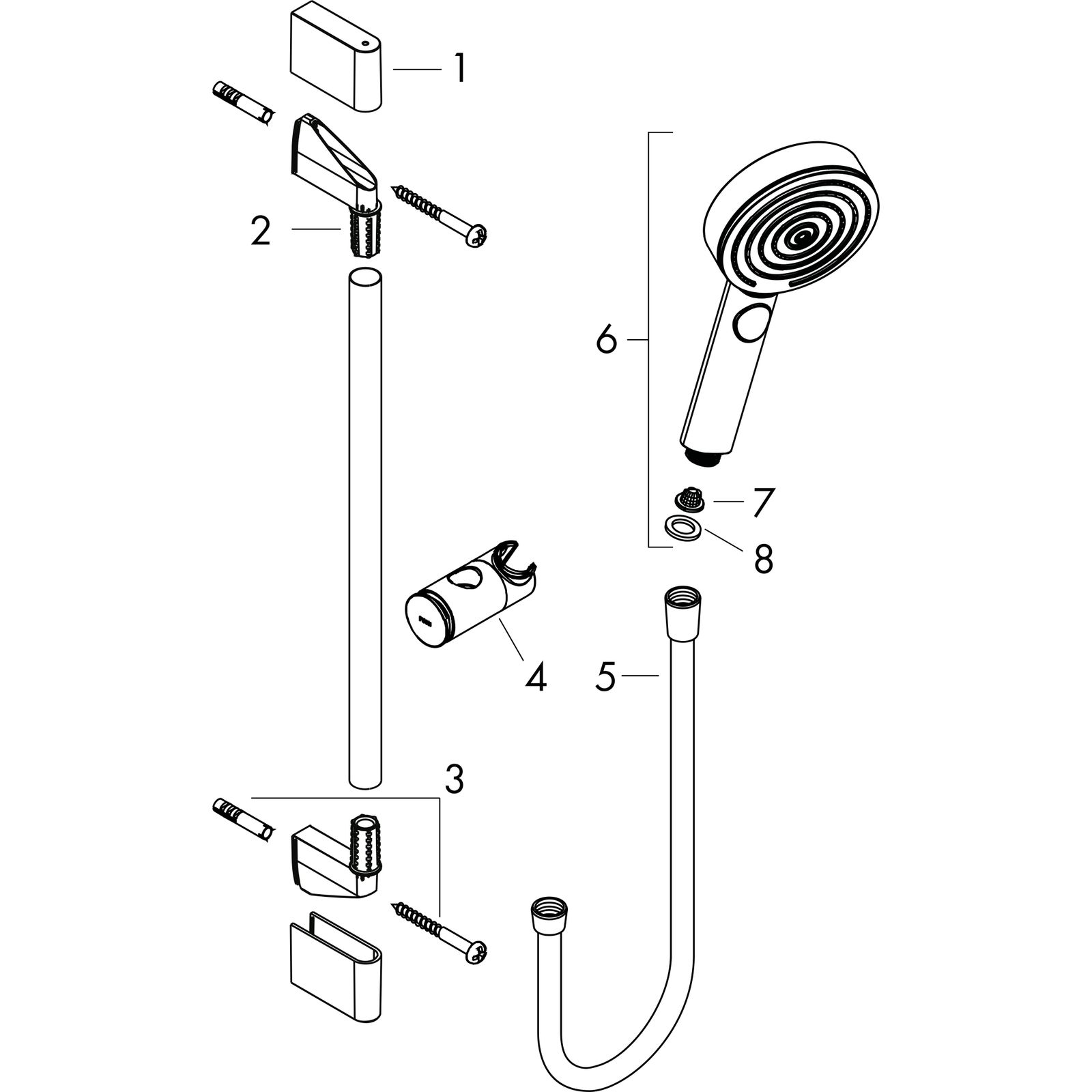 hansgrohe Brauseset Pulsify Select 105 669 mm Brausestange, chrom, Relaxation, 3jet