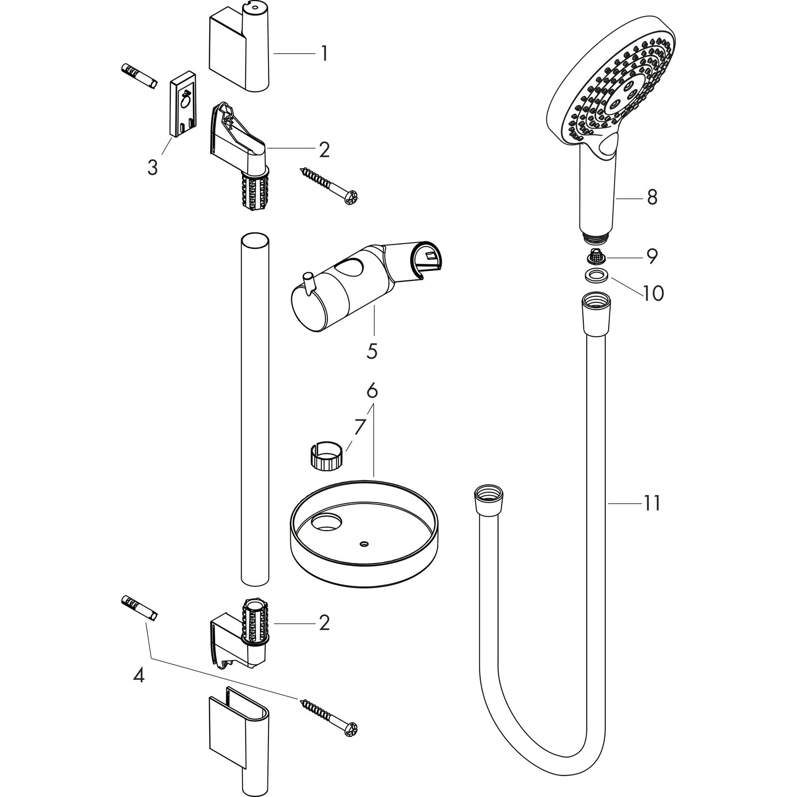 hansgrohe Brauseset Raindance Select S 120 1008 mm Brausestange, chrom, 3jet