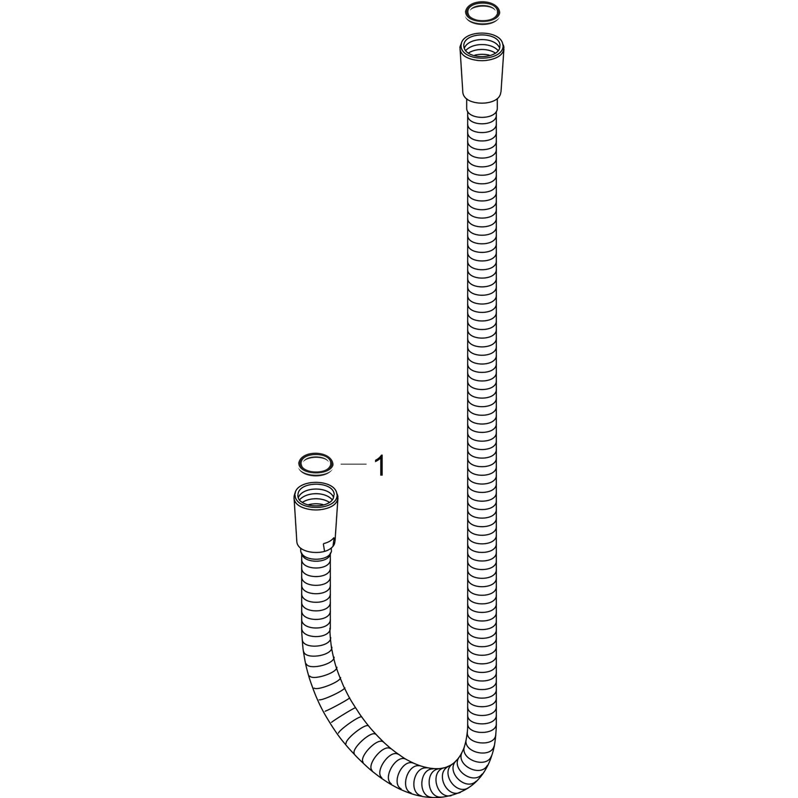 hansgrohe Metallbrauseschlauch Axor 2000 mm, Edelstahl-Optik
