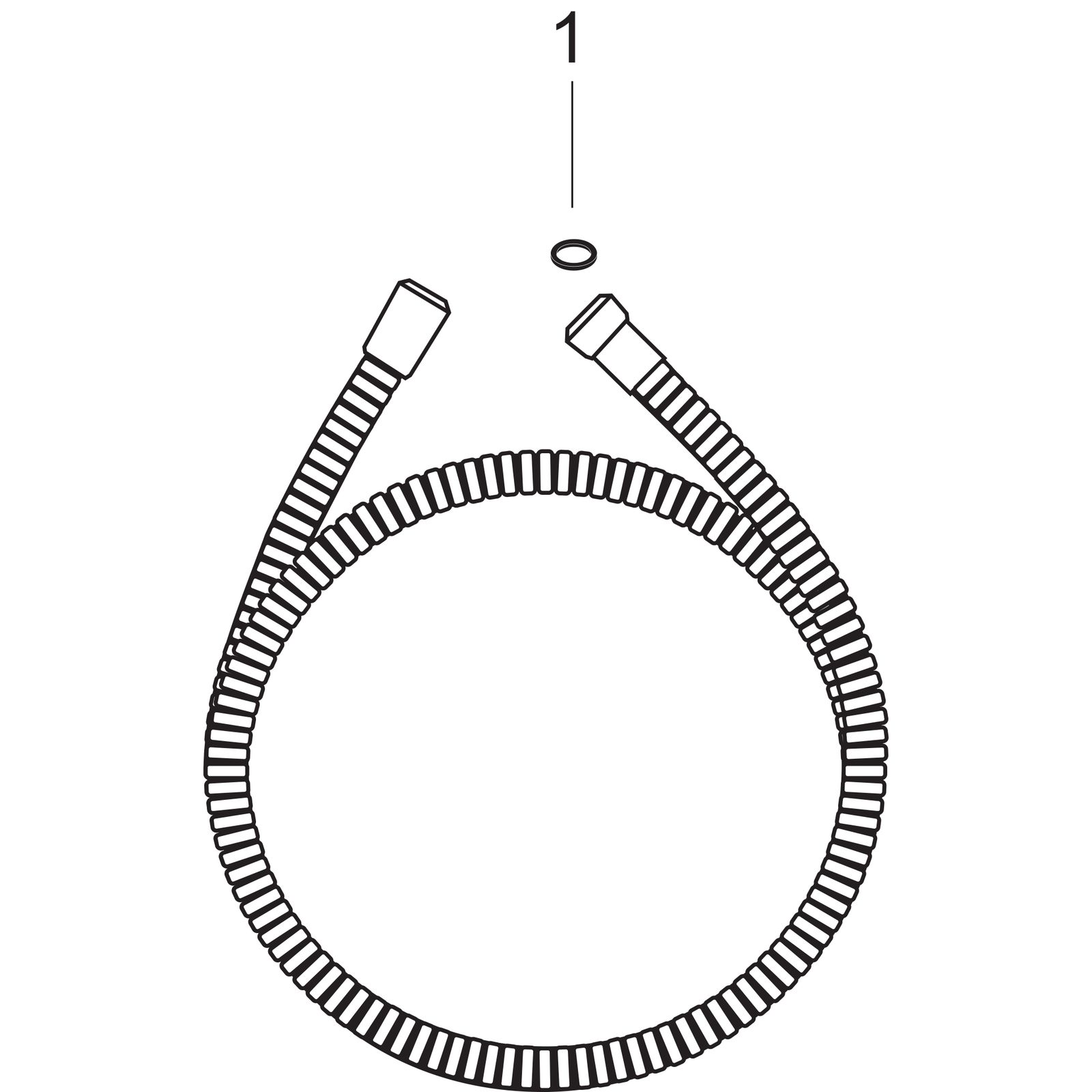 hansgrohe Brauseschlauch Metaflex 200 cm, mit Spiralwicklung, chrom
