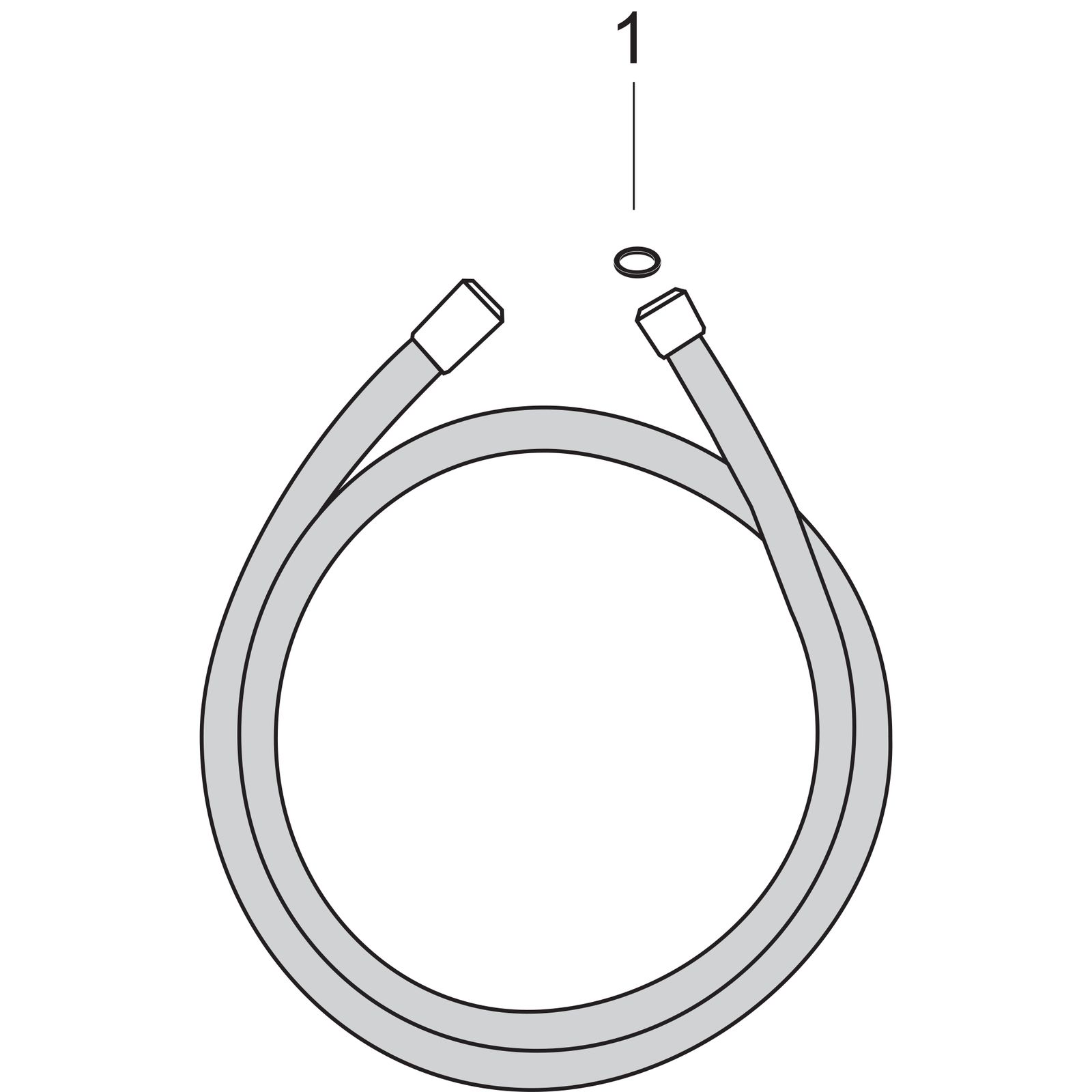 hansgrohe Brauseschlauch Isiflex 1600mm, brushed black