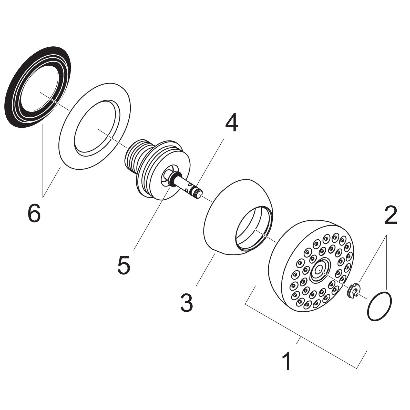 hansgrohe Seitenbrause Bodyvette ohne Wasserstop, runde Rosette, 1jet, chrom