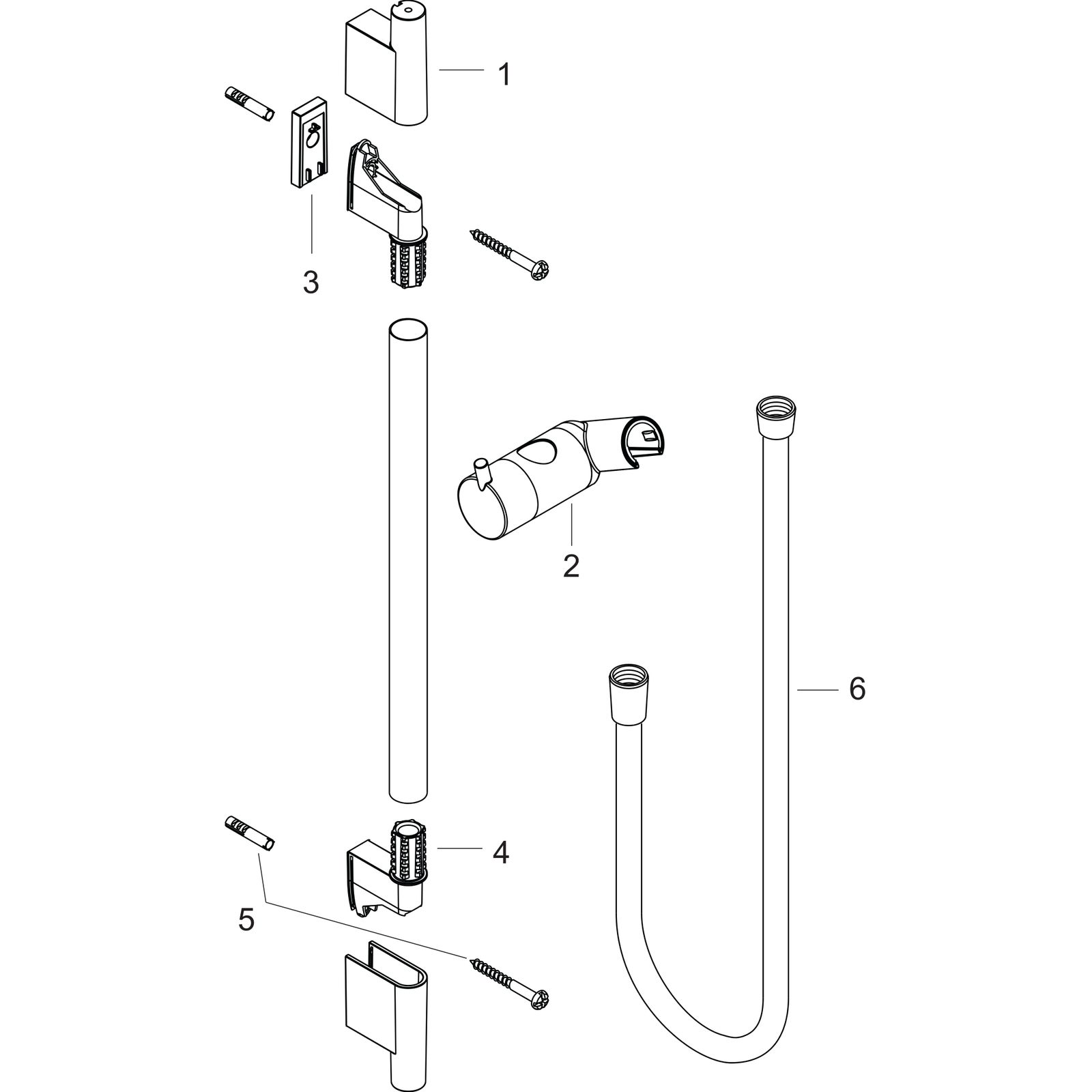 hansgrohe Brausestange Unica S Puro 1008 mm, brushed bronze
