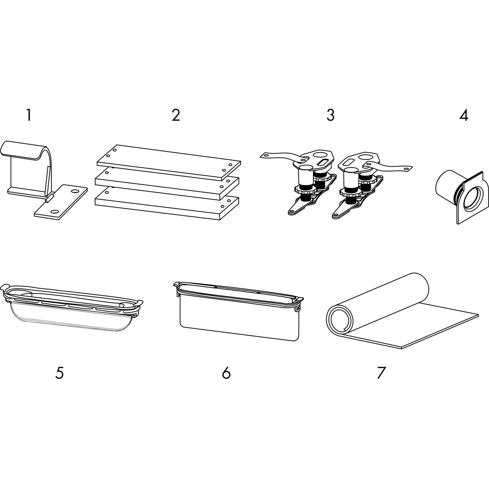 hansgrohe uBox universal Installationsset 700 mm, für Duschrinnen Fertigsets