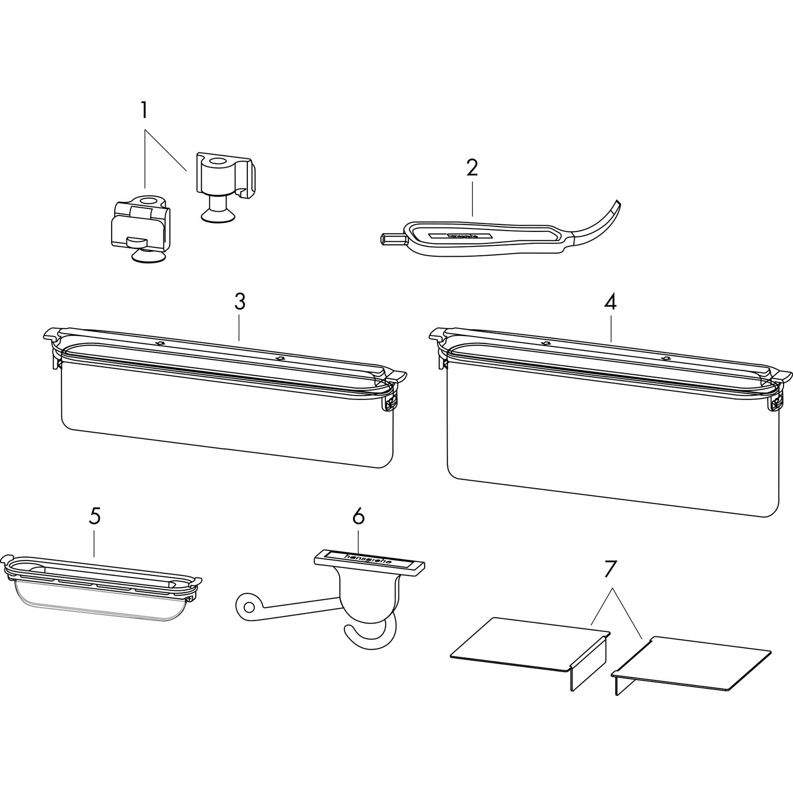 hansgrohe RainDrain Rock Duschrinne 700 mm, Fertigset, kürzbar und befliesbar