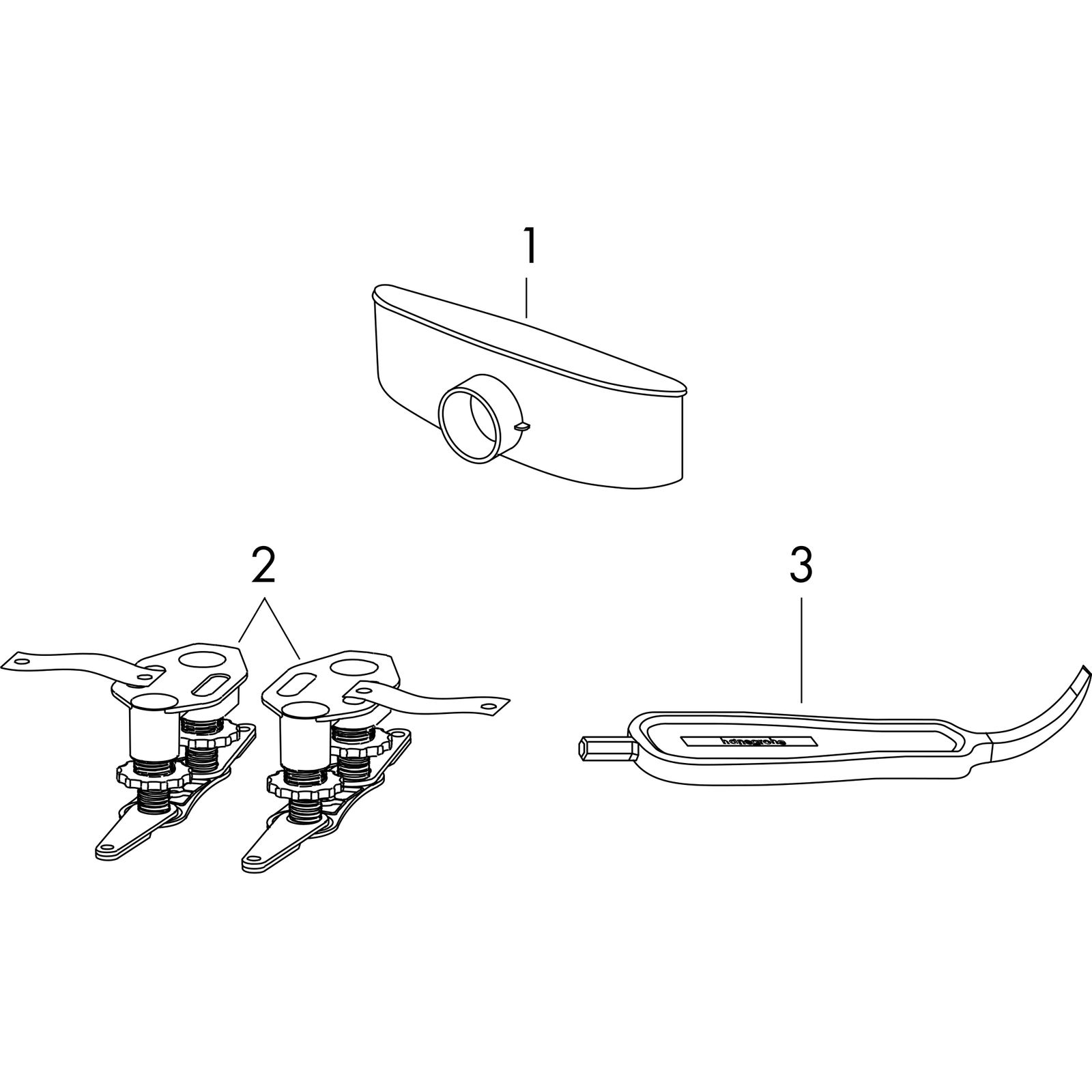 hansgrohe Duschrinne RainDrain Compact 1000 mm, Komplettset, für flache Installation, Edelstahl gebürstet