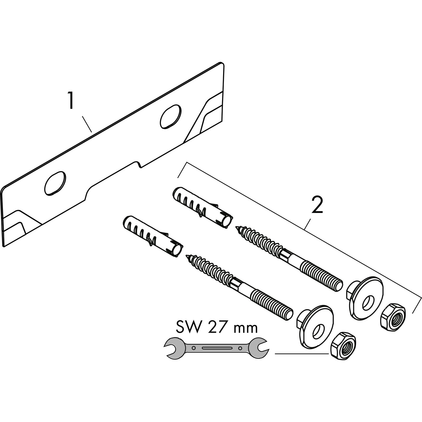 hansgrohe Waschtisch Xanuia Q 600x480mm, mit Hahnloch/Überlauf, weiß