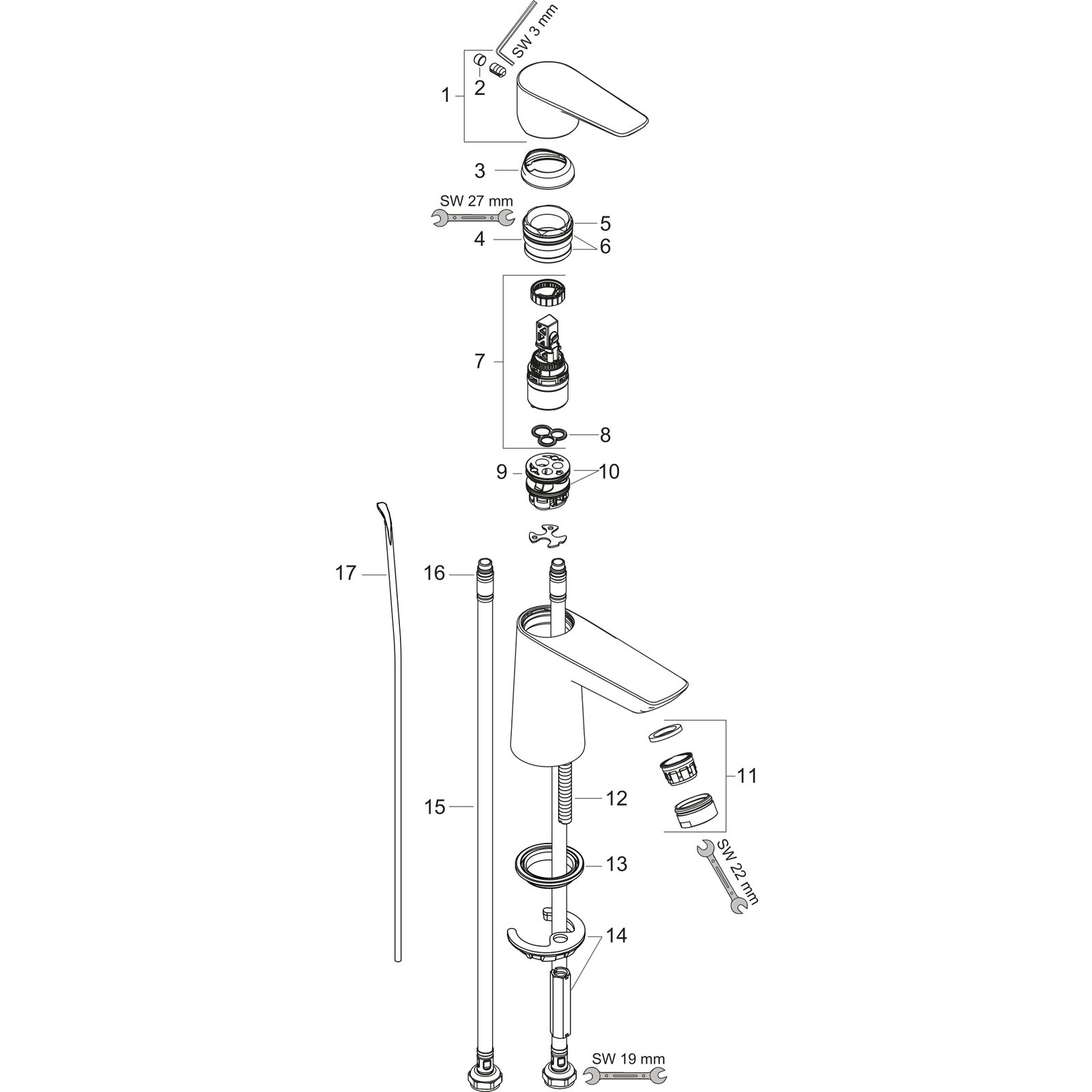hansgrohe Waschtisch-Einhebelmischer 80 Talis E EcoSmart plus mit Zugstangen-Ablaufgarnitur, 3,5 l/min, chrom