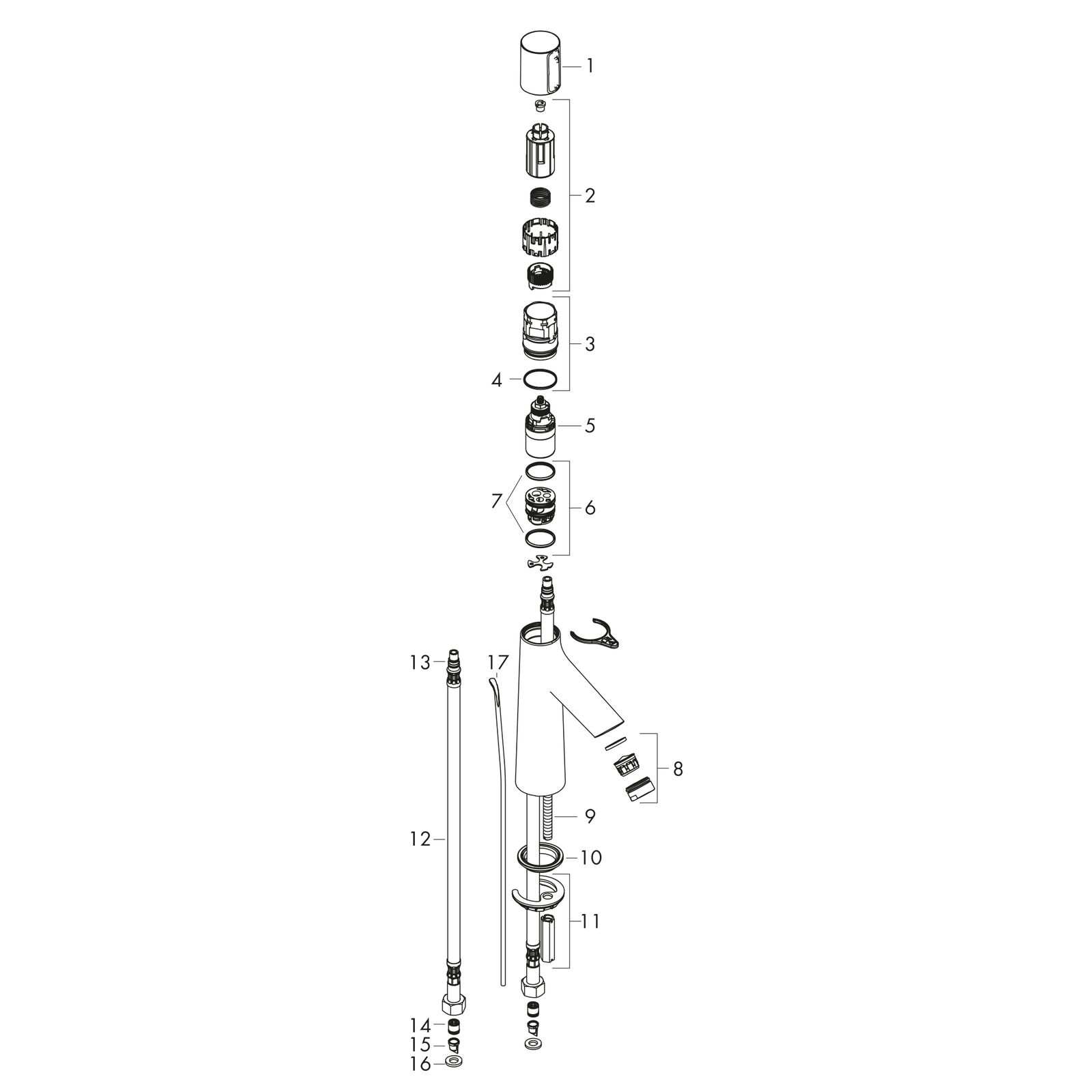 hansgrohe Waschtisch-Einhebelmischer 100 Talis Select S mit Zugstangen-Ablaufgarnitur, chrom