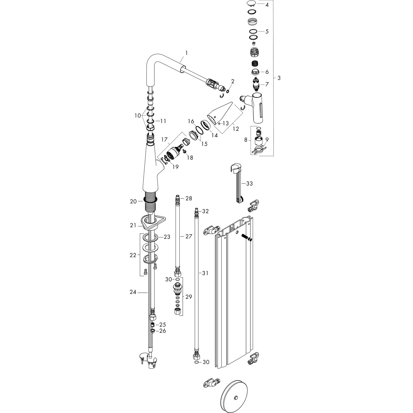 hansgrohe Spültisch-Einhebelmischer 300 Talis Select M51 mit Ausziehbrause, 2jet, sBox, Edelstahl-Optik