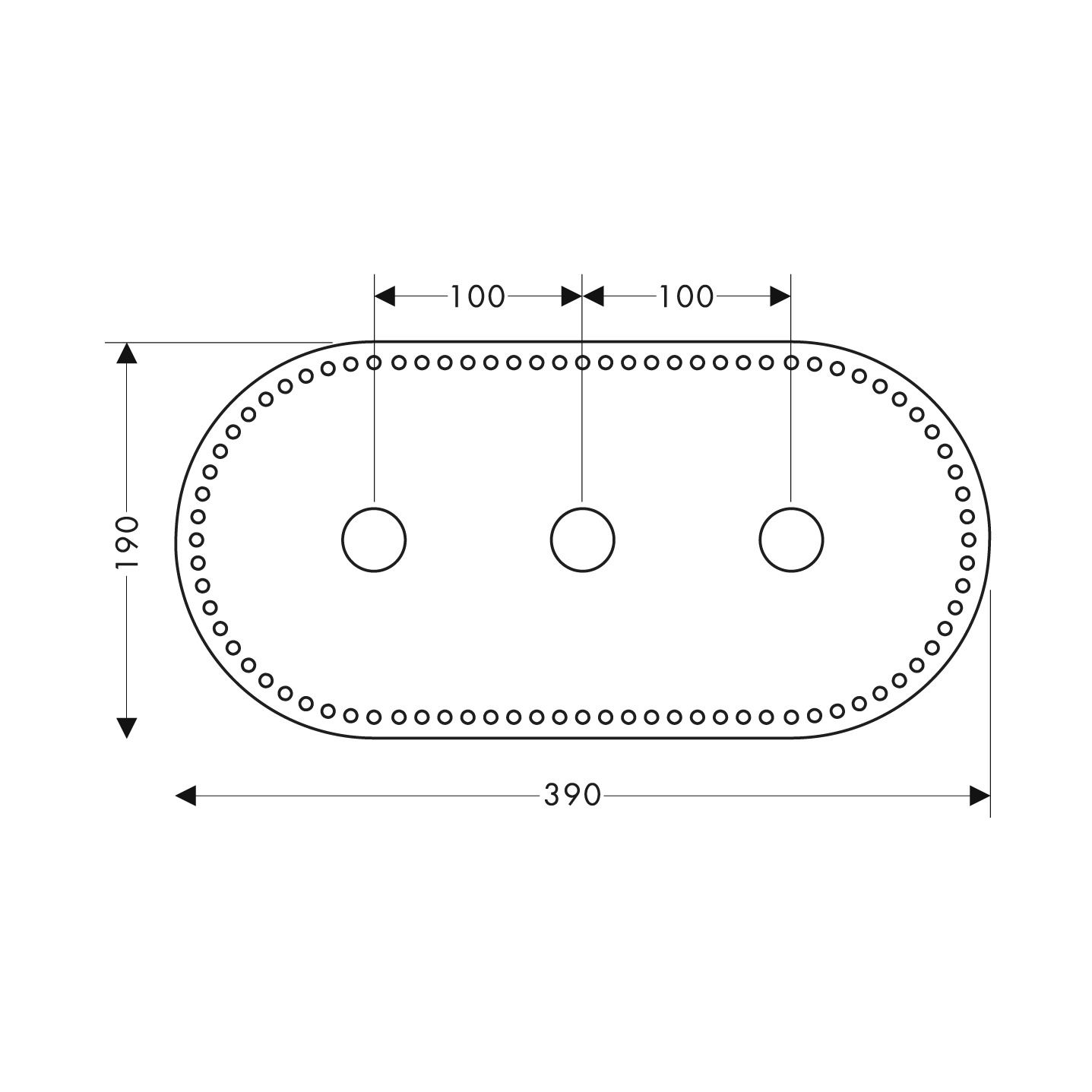 hansgrohe Trockenmanschette Axor für UP-Waschtisch, 3-Loch-Armaturen