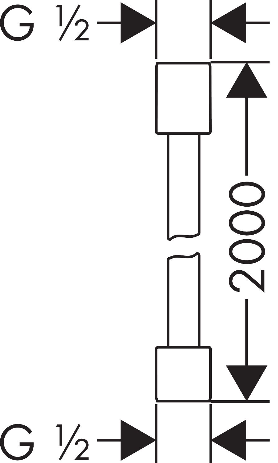 hansgrohe Brauseschlauch Axor Starck 2000 mm, brushed bronze