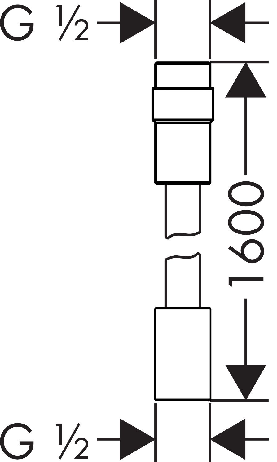 hansgrohe Brauseschlauch Axor 1600 mm, brushed red gold