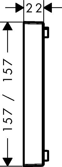 hansgrohe Verlängerungsrosette ShowerSelect d= 157mm, Verlängerungsmaß 22mm, mattweiß