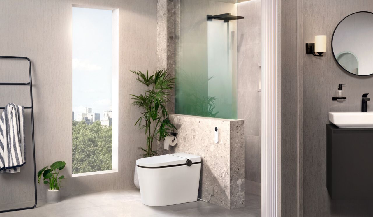 hansgrohe Waschtisch-Einhebelmischer 110 Vivenis CoolStart mit Zugstangen-Ablaufgarnitur, mattschwarz