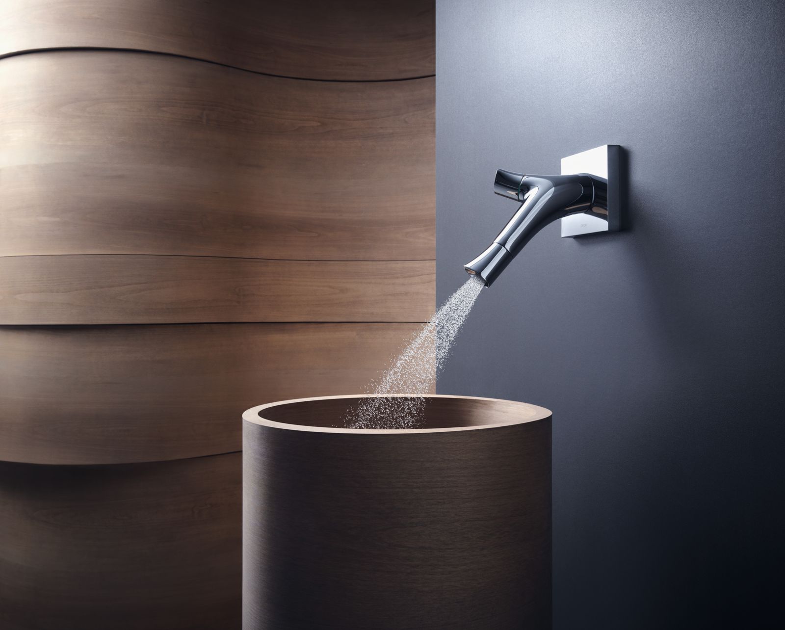 hansgrohe Fertigmontageset Axor Starck Organic UP-2-Griff-Waschtisch-Armatur, Auslauf 187mm, chrom