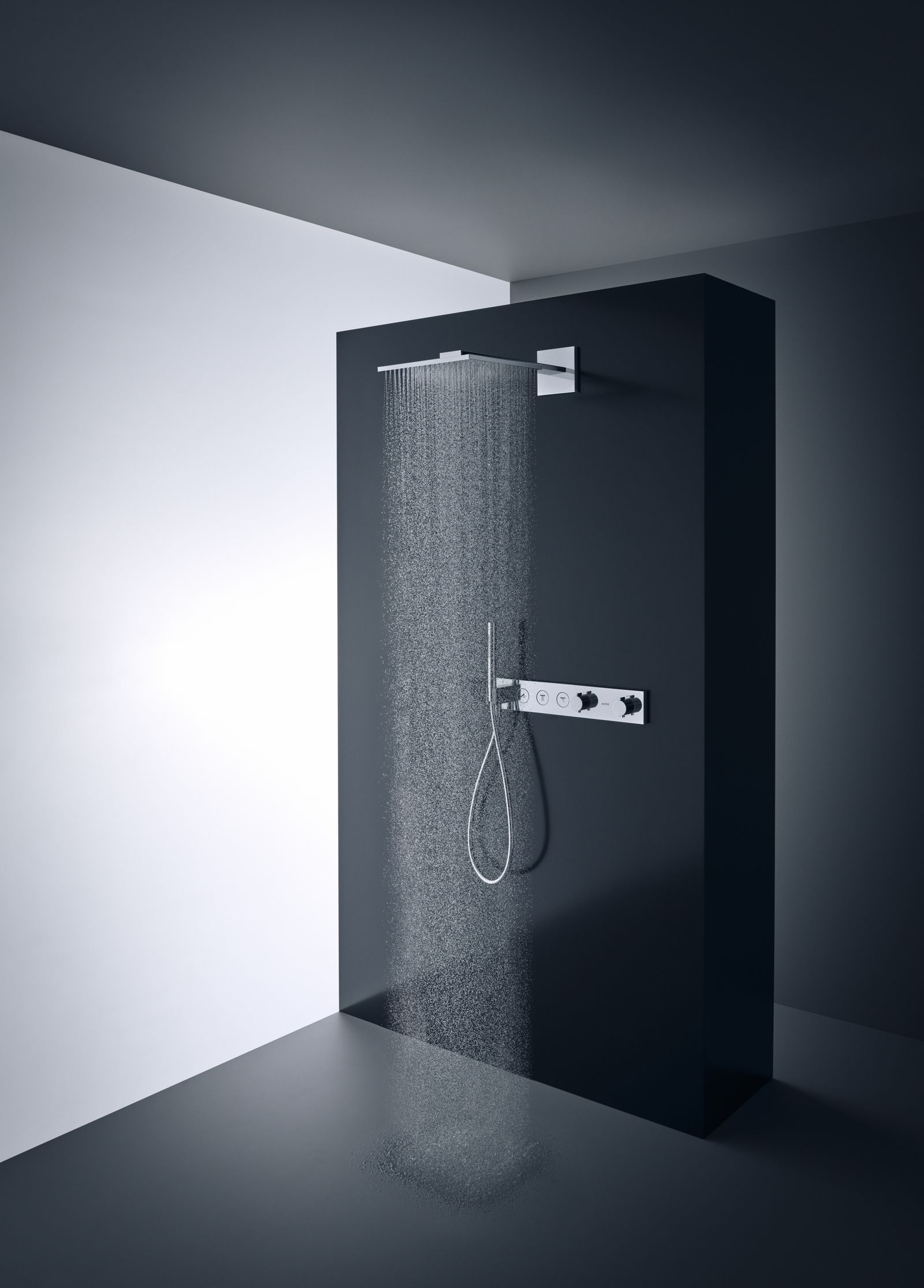 hansgrohe Kopfbrause Axor mit Brausearm, 300x300mm, 2jet, chrom