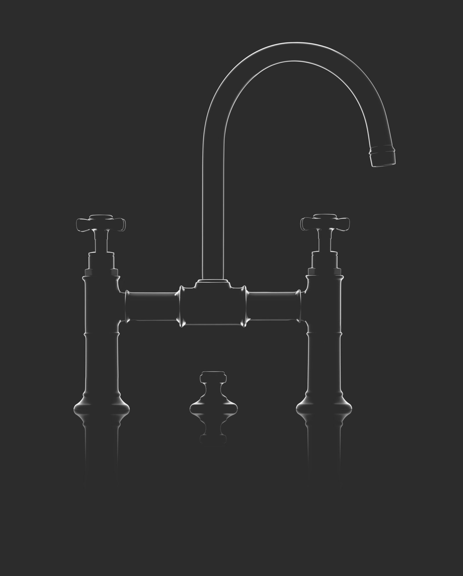 hansgrohe 2-Griff-Waschtisch-Brücken-Armatur 220 Axor Montreux Ausladung 175mm, mit Kreuzgriffe, Zugstangen-Ablaufgarnitur, polished red gold