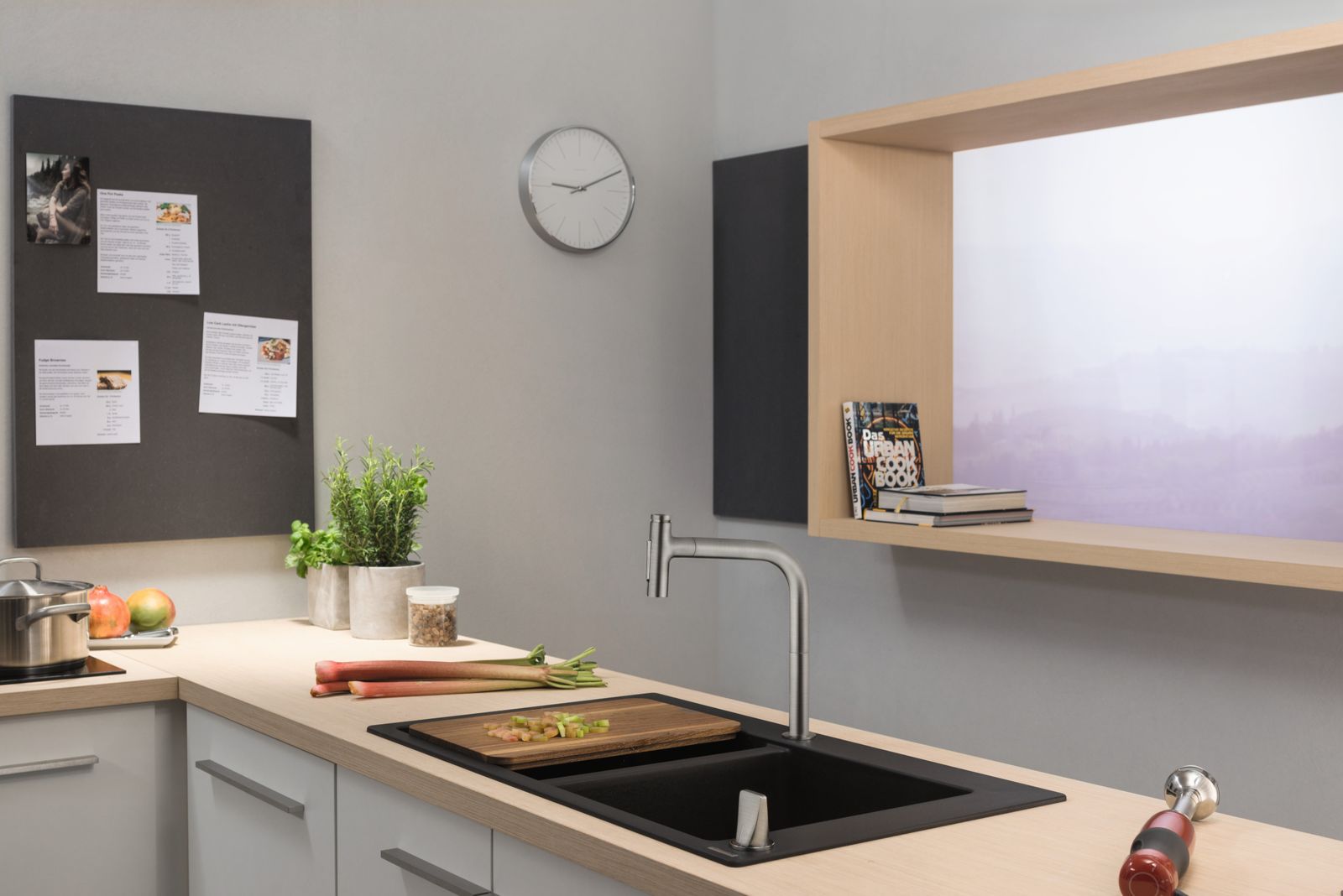 hansgrohe 2-Loch-Spültisch-Einhebelmischer 200 Metris Select M71 mit Ausziehbrause, 2jet, sBox, Edelstahl-Optik