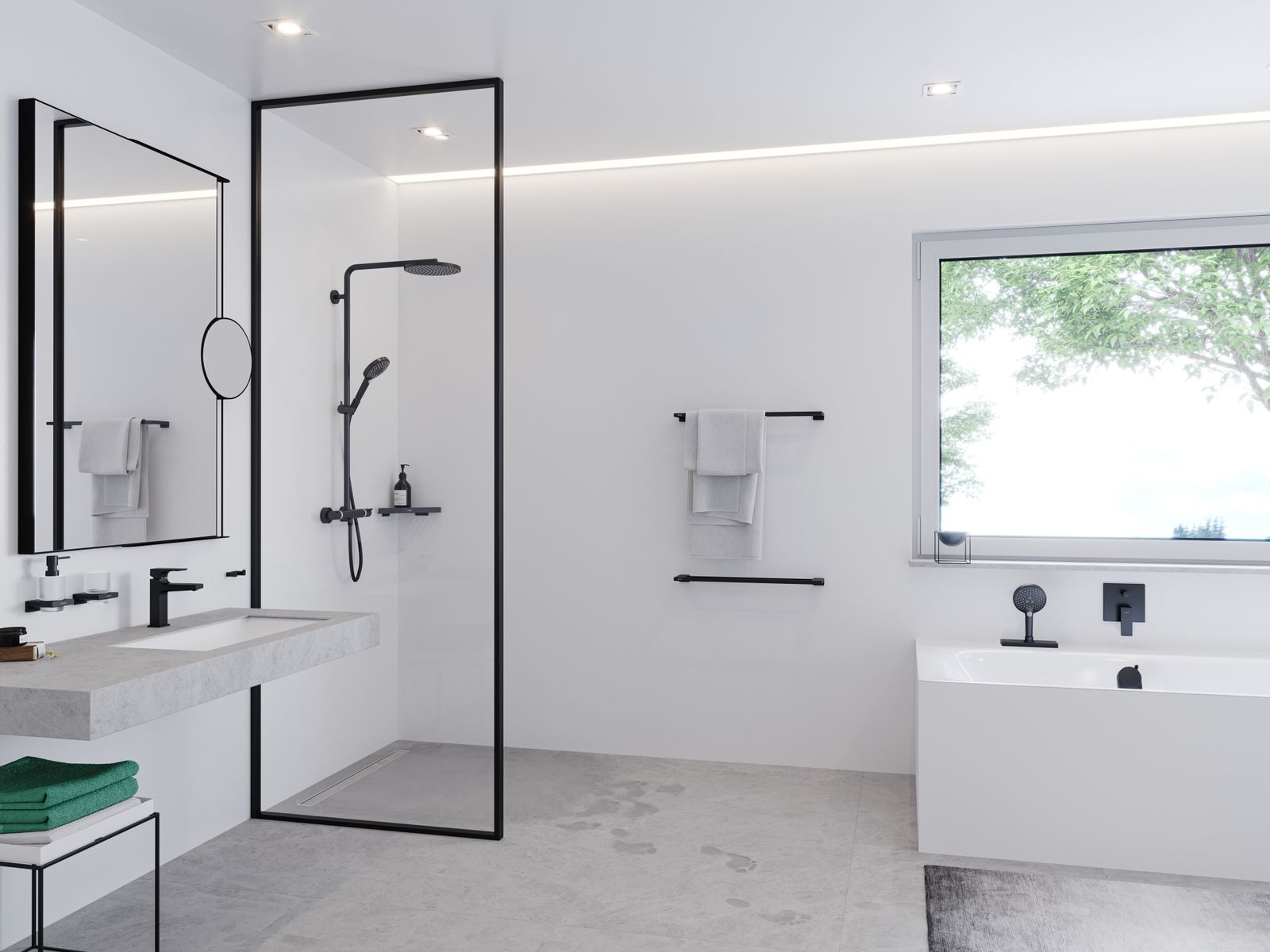 hansgrohe Showerpipe Raindance Select S mit Thermostat, 1jet, mattschwarz