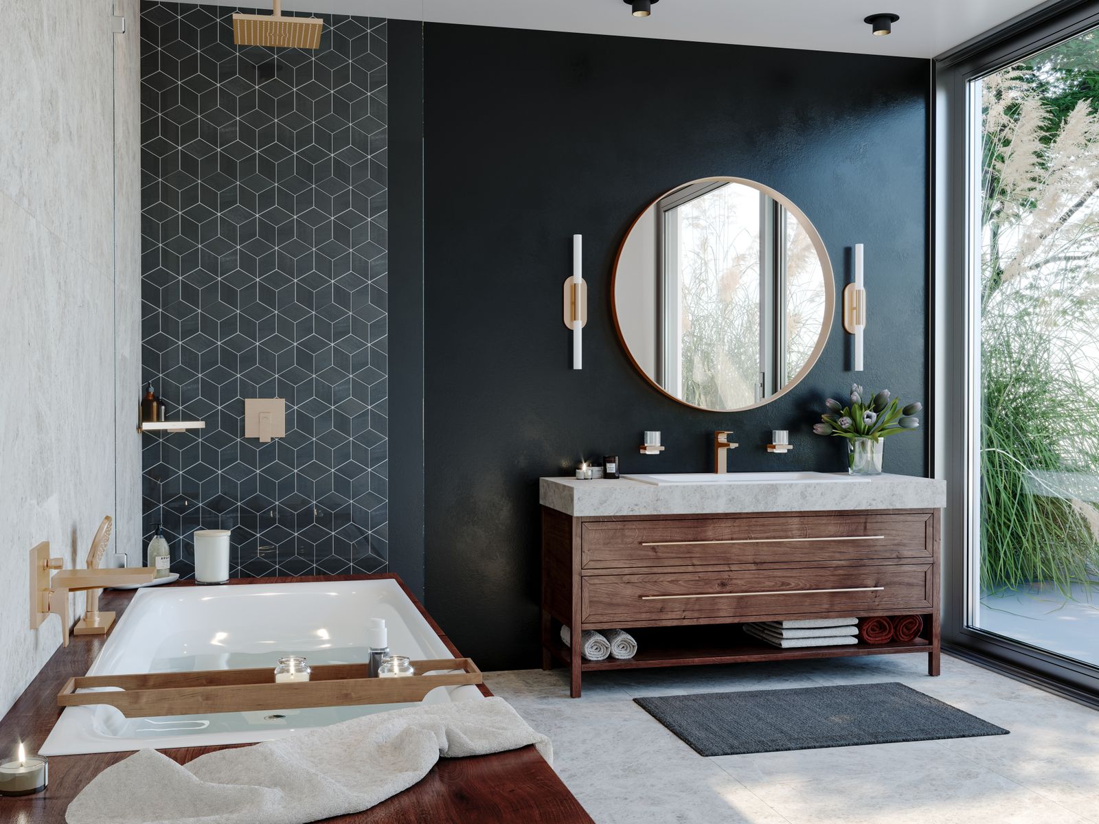 hansgrohe Seifenkorb AddStoris Wandmontage, Metall, brushed bronze