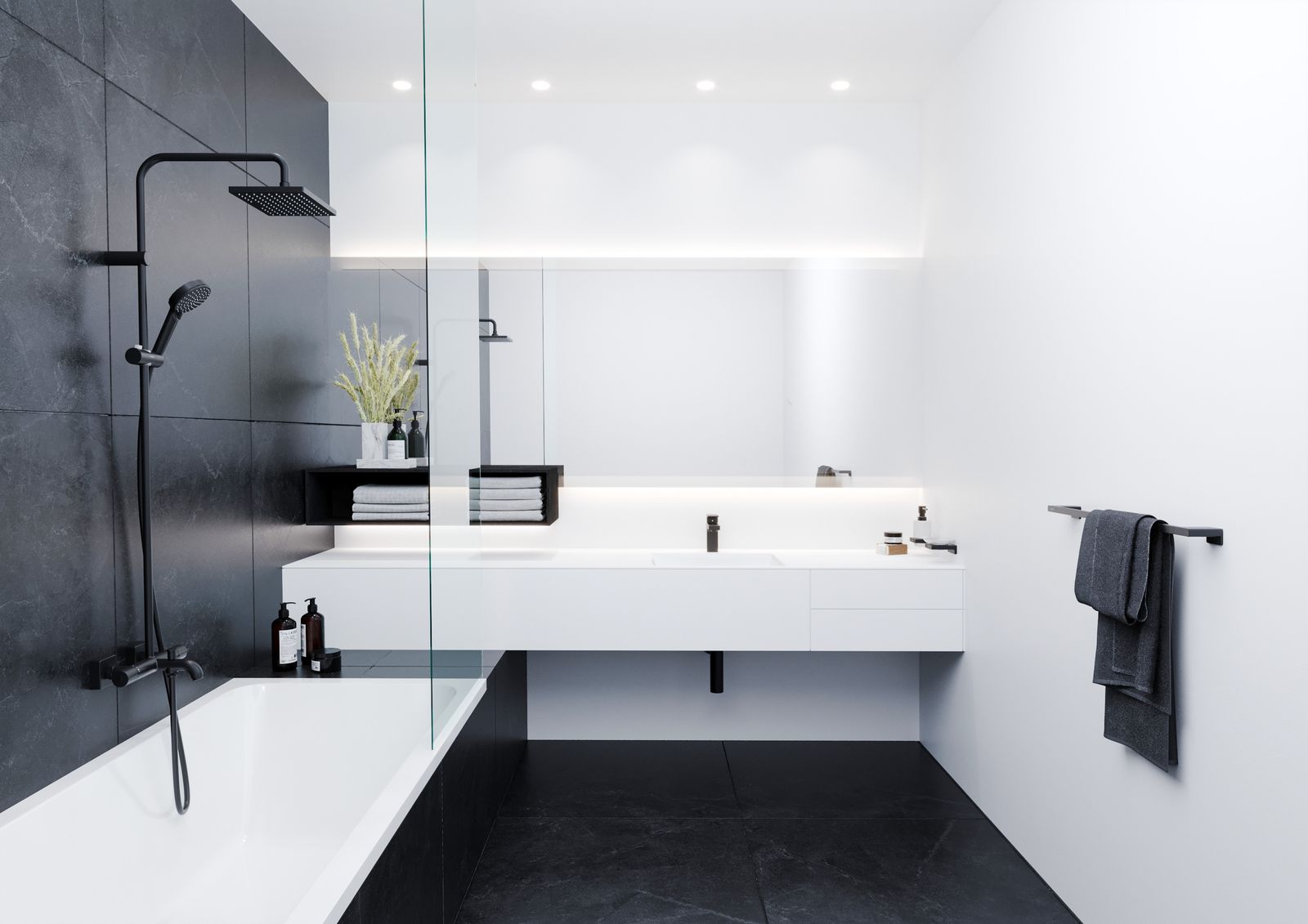 hansgrohe Waschtisch-Einhebelmischer 100 Vernis Shape mit Zugstangen-Ablaufgarnitur, mattschwarz