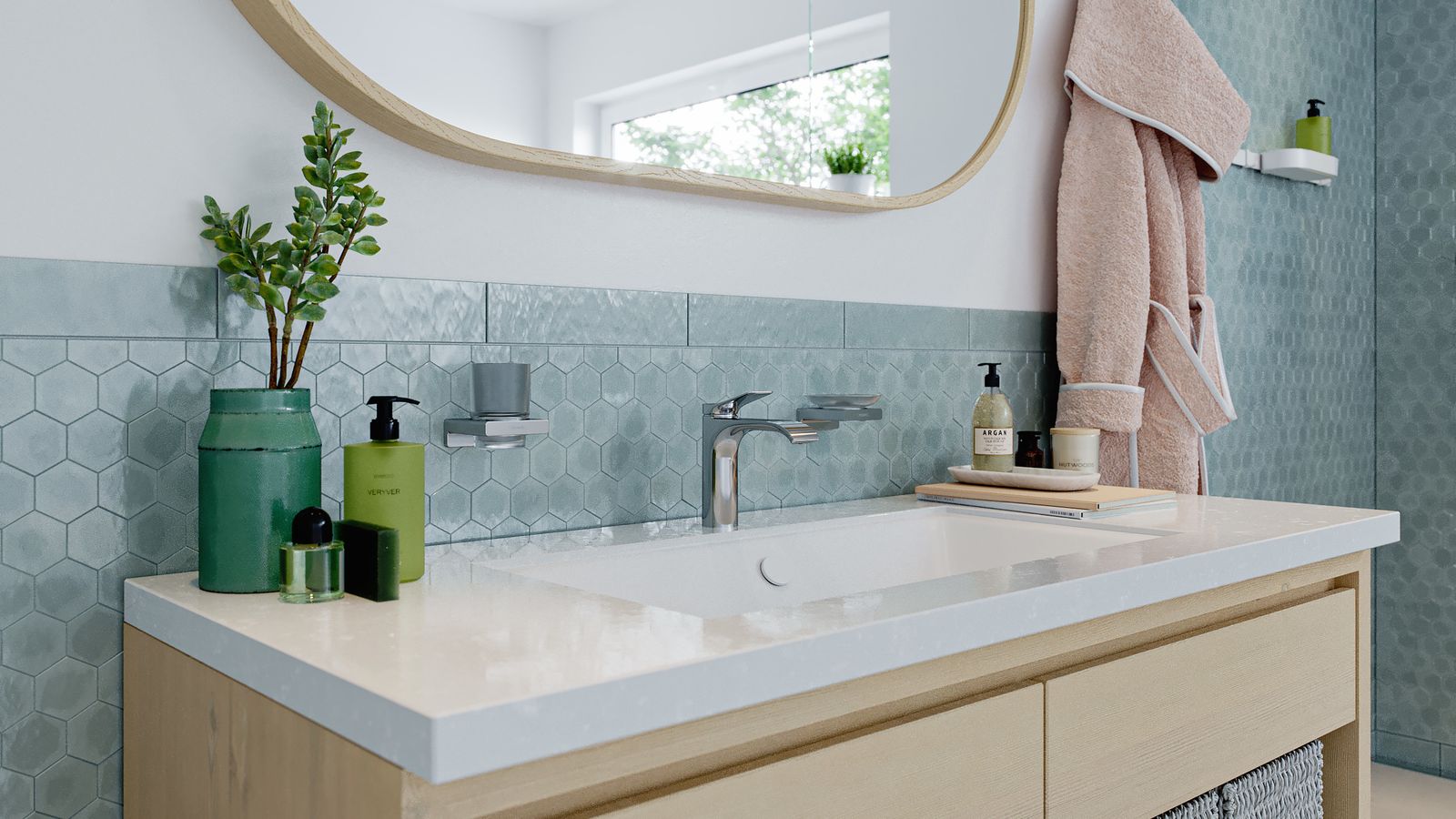 hansgrohe Zahnbecher AddStoris mit Glas, Wandmontage, Metall, chrom