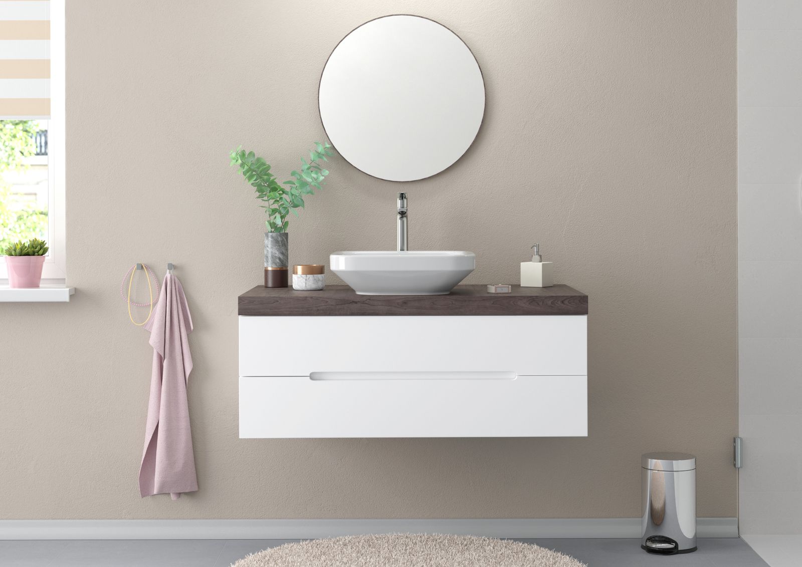 hansgrohe Waschtisch-Einhebelmischer 240 Fine Logis mit Zugstangen-Ablaufgarnitur, chrom