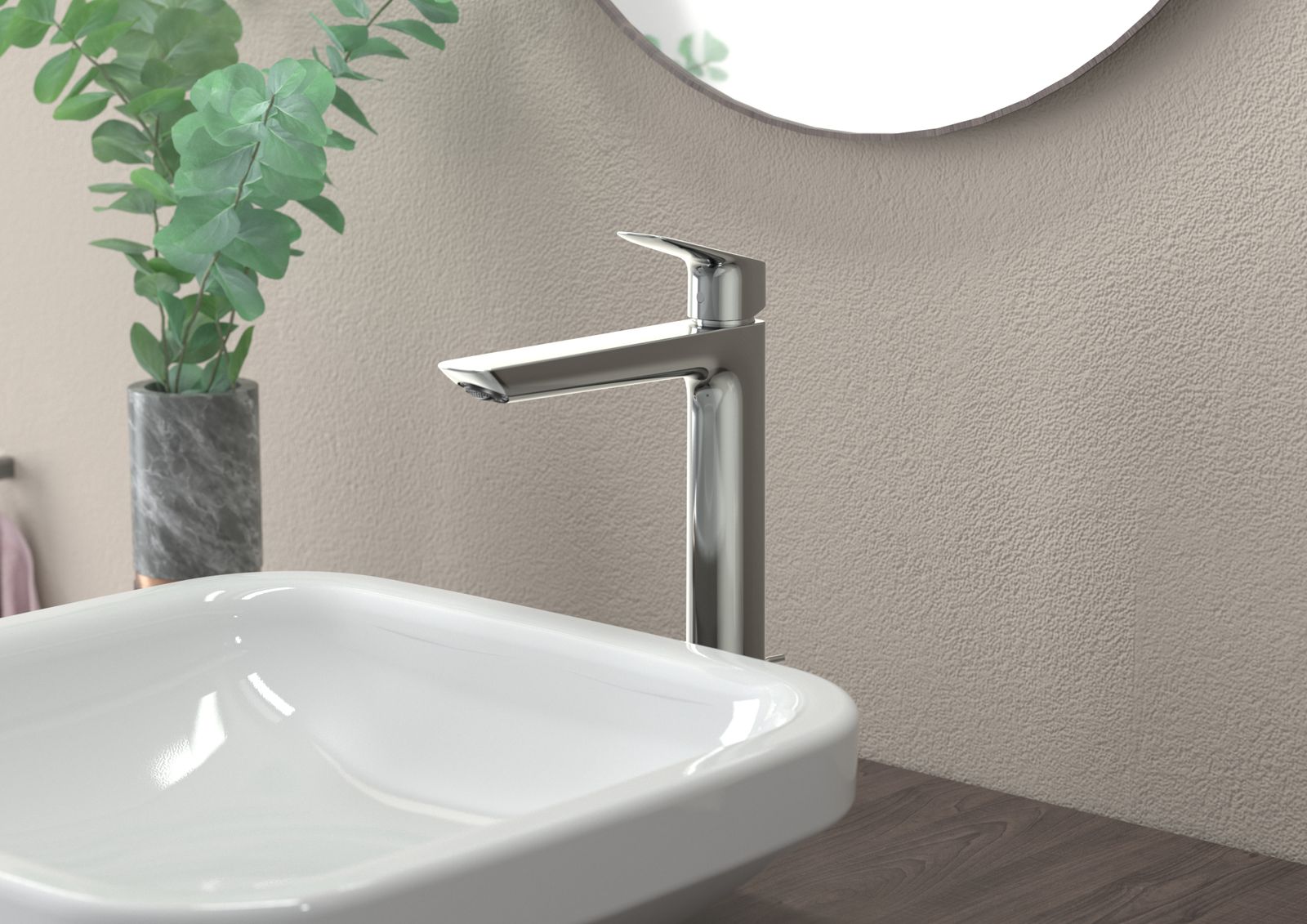 hansgrohe Waschtisch-Einhebelmischer 240 Fine Logis ohne Ablaufgarnitur, chrom