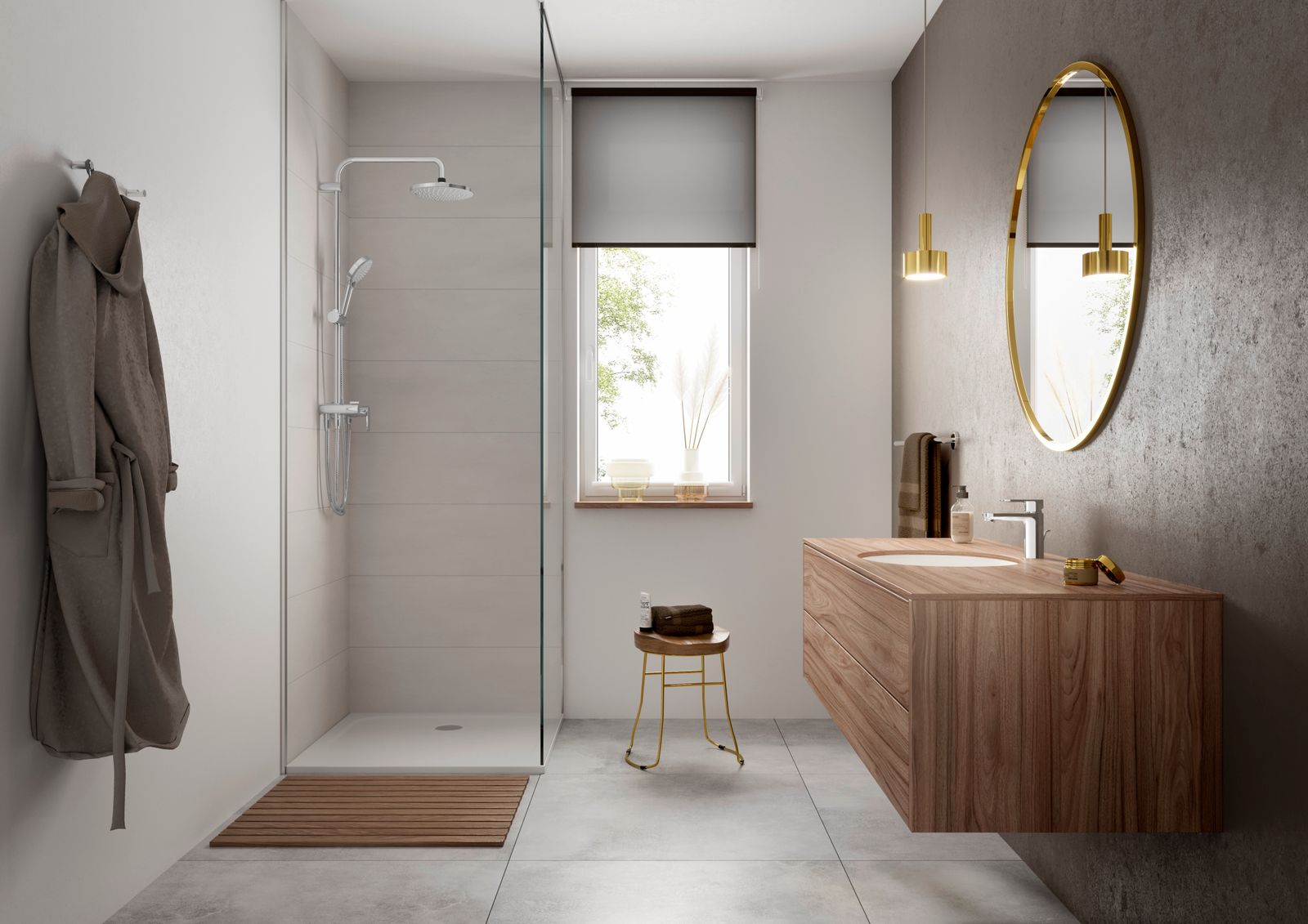 hansgrohe Waschtisch-Einhebelmischer 100 Vernis Blend CoolStart mit Zugstangen-Ablaufgarnitur, chrom