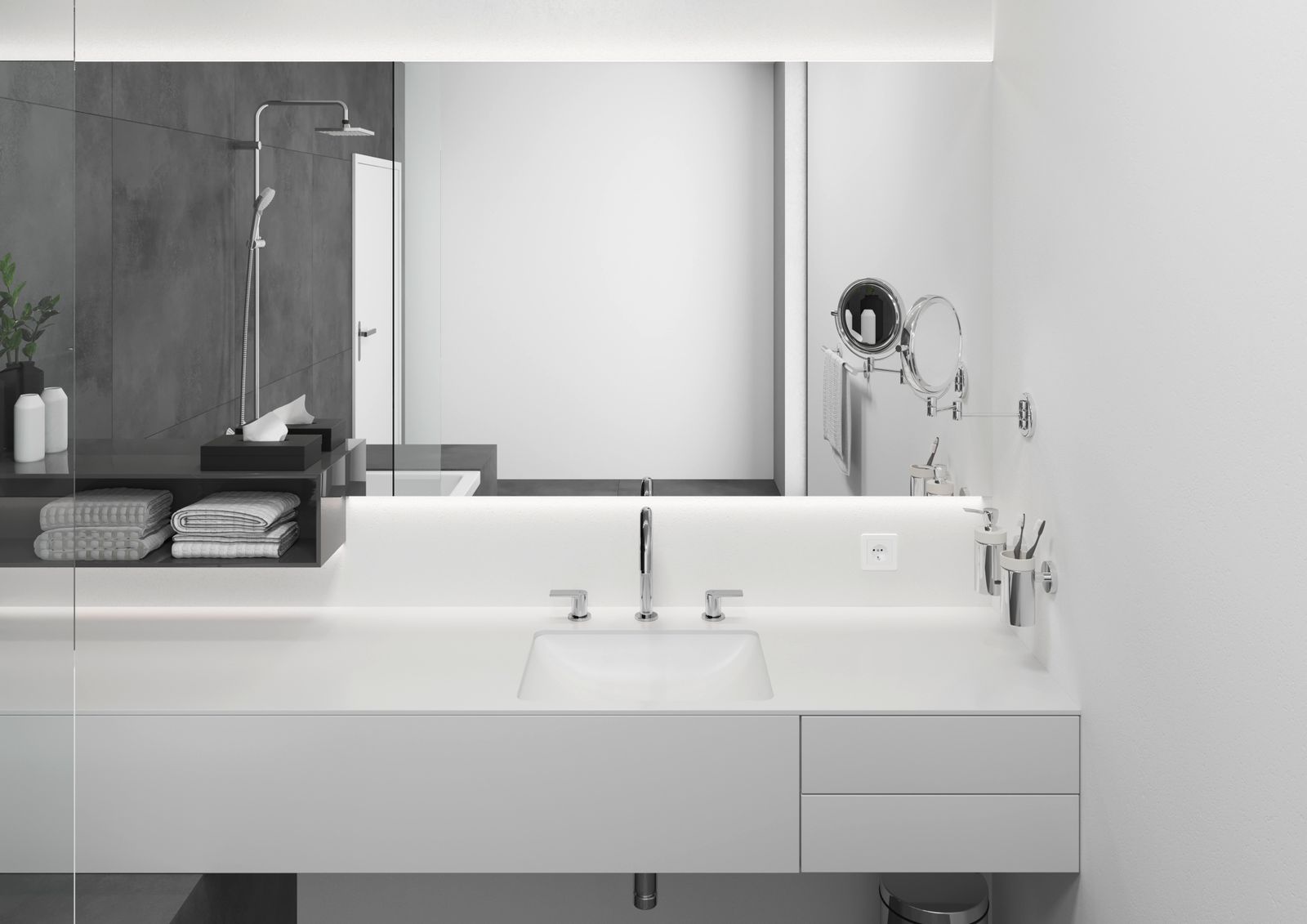 hansgrohe 3-Loch-Waschtisch-Armatur Vernis Shape mit Zugstangen-Ablaufgarnitur, chrom