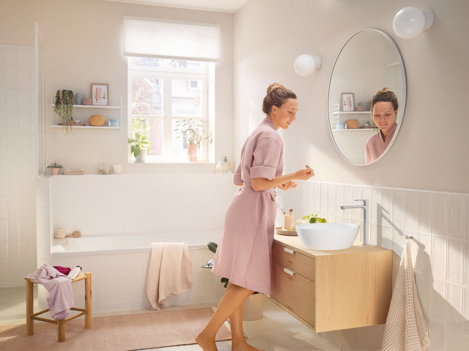 hansgrohe Waschtisch-Einhebelmischer Rebris S 240 CoolStart ohne Zugstangen-Ablaufgarnitur, chrom