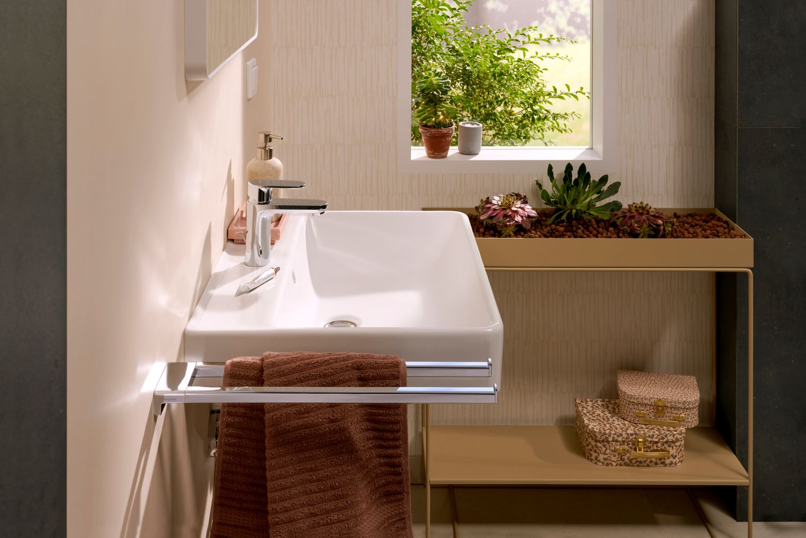 hansgrohe Waschtisch Xanuia Q 600x480mm, mit Hahnloch/Überlauf, weiß