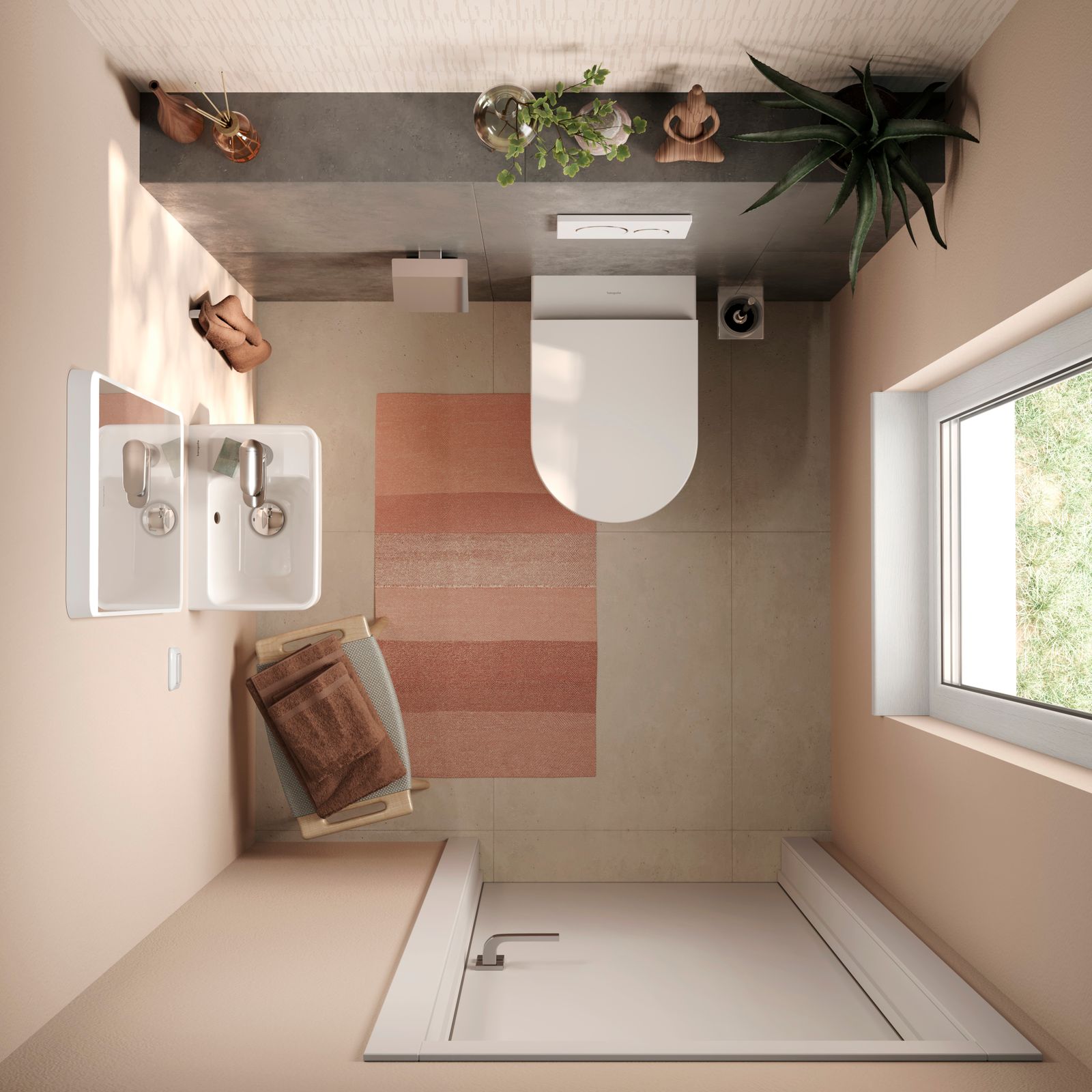 hansgrohe Wand-WC EluPura Original S mit WC-Sitz, weiß, ohne HygieneEffect und SmartClean