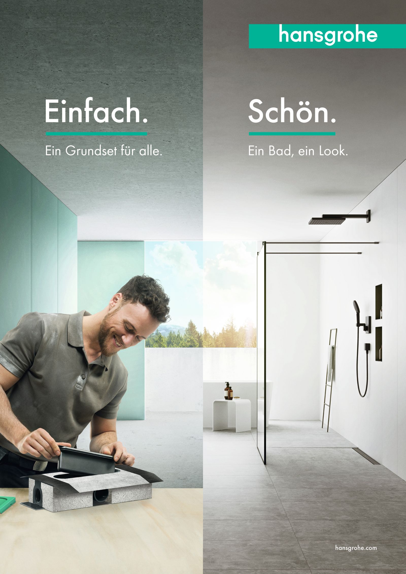 hansgrohe uBox universal Ablaufgehäuse DN 50, für Standardinstallation