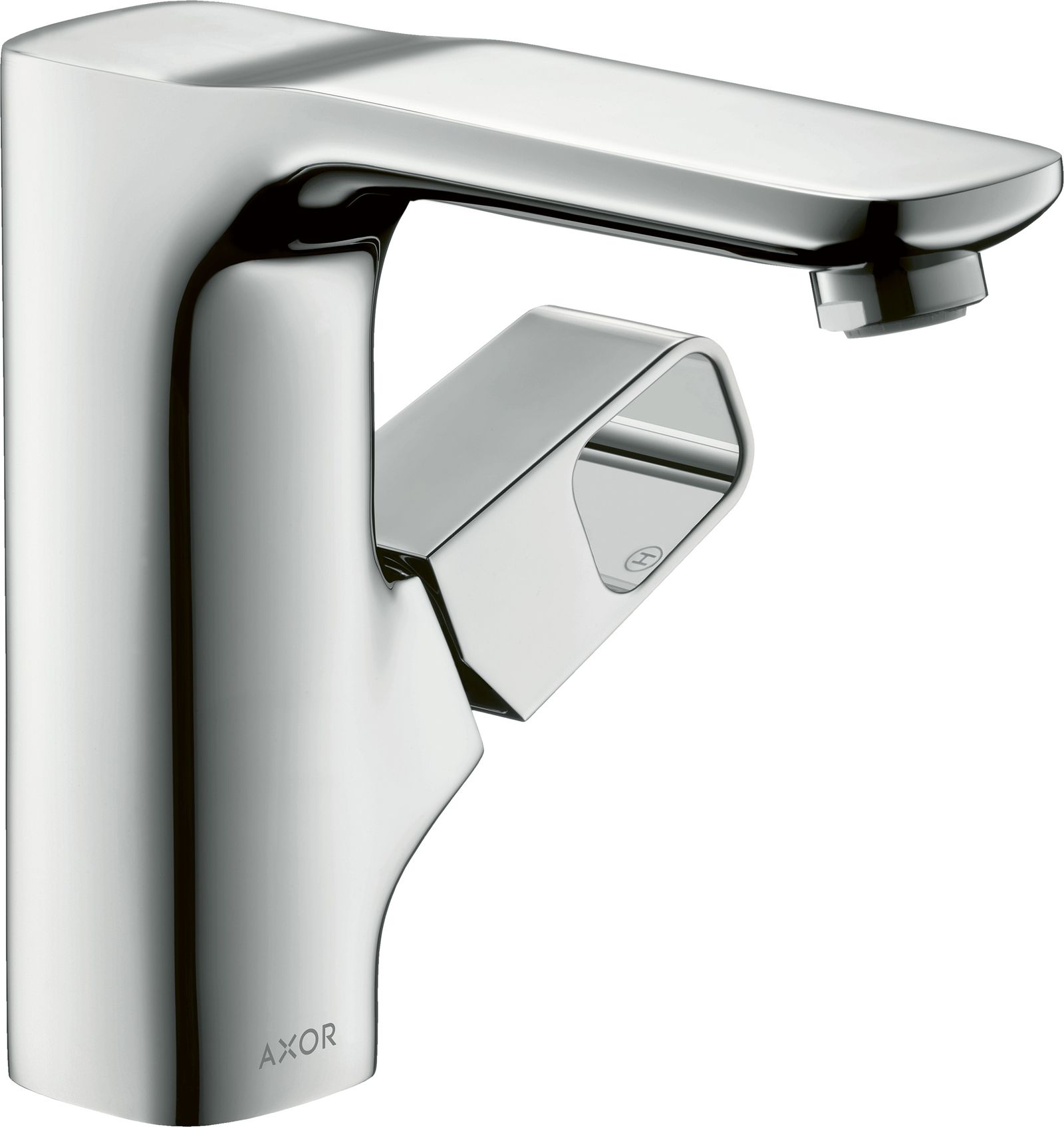 hansgrohe Waschtisch-Einhebelmischer 130 Axor Urquiola Ausladung 139mm, unverschließbare Ablaufgarnitur, Edelstahl-Optik