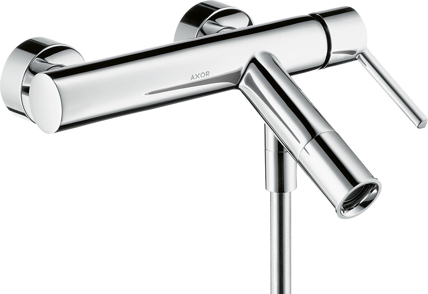 hansgrohe Wannen-Einhebelmischer Axor Starck AP, Ausladung 200mm, mit Hebelgriff, brushed red gold