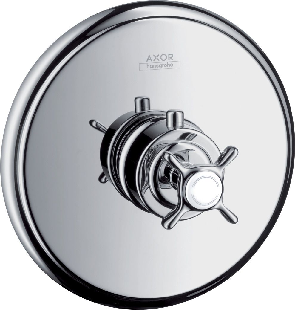 hansgrohe Fertigmontageset Axor Montreux HighFlow UP-Thermostat, mit Kreuzgriff, chrom