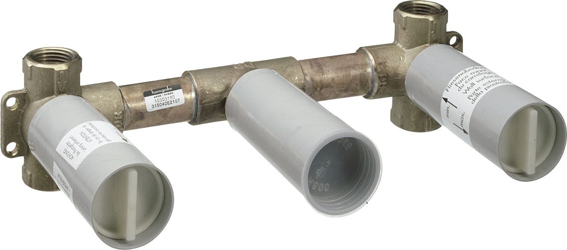 hansgrohe Grundkörper DN 15/DN 20, UP, für 3-Loch-Waschtischarmatur, Wandmontage