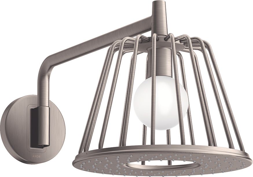hansgrohe Kopfbrause Axor Nendo mit Brausearm, Wandmontage, 275mm, 1jet, Edelstahl-Optik
