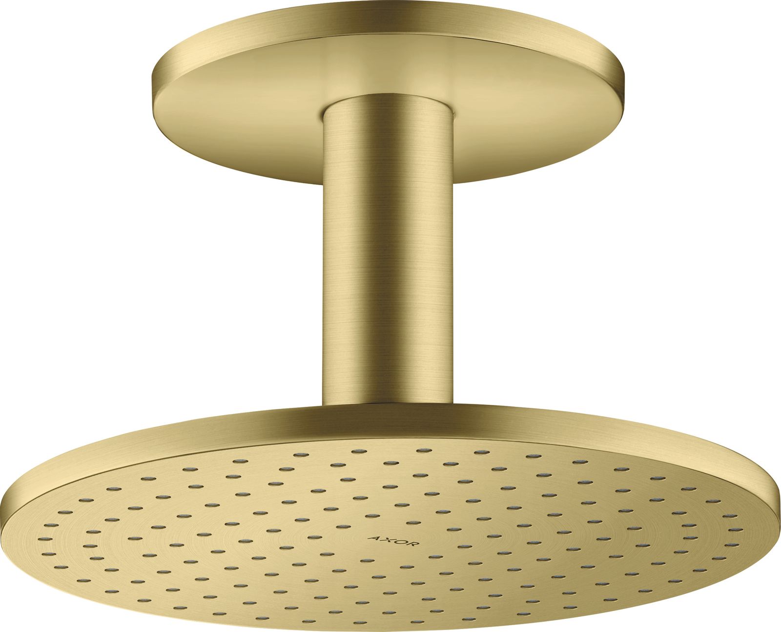 hansgrohe Kopfbrause 250 2jet Axor mit Deckenanschluss, brushed brass