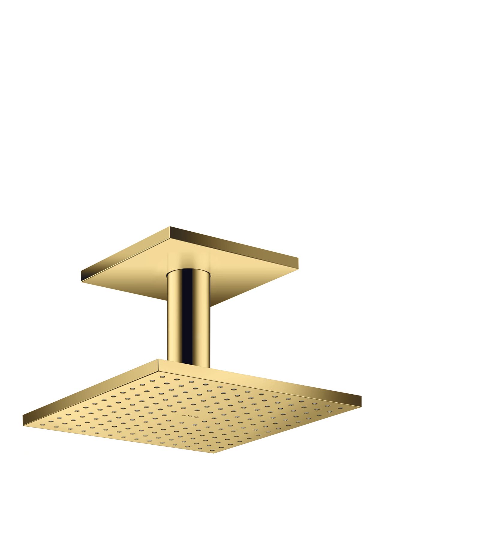 hansgrohe Kopfbrause Axor mit Deckenanschluss, 250x250mm, 1jet, polished gold optic