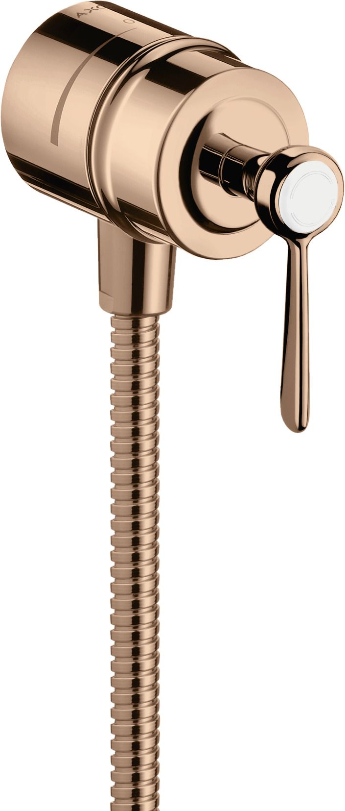 hansgrohe Absperrventil Axor Montreux Stop mit Rückflussverhinderer, Hebelgriff, polished red gold