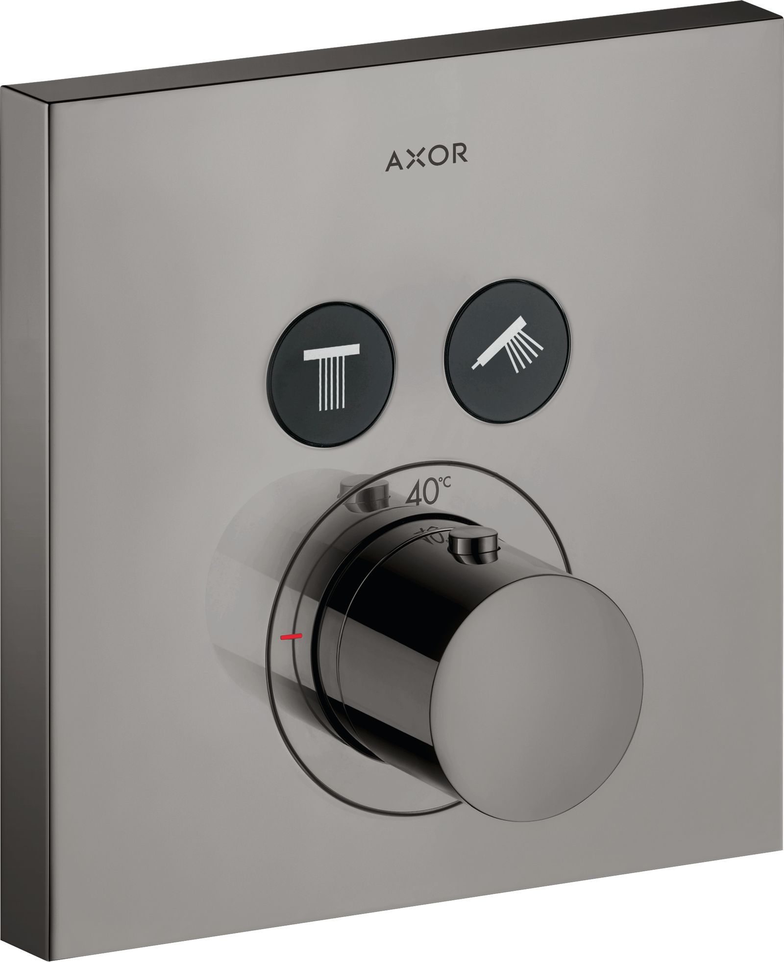 hansgrohe Fertigmontageset ShowerSelect UP-Thermostat, 2 Verbraucher, eckig, polished black chrome