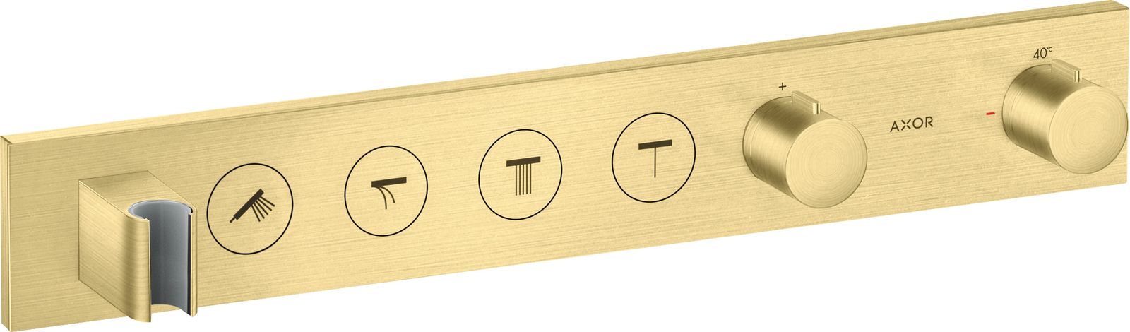 hansgrohe Fertigmontageset Axor Select UP-Thermostatmodul, 4 Verbraucher, brushed brass