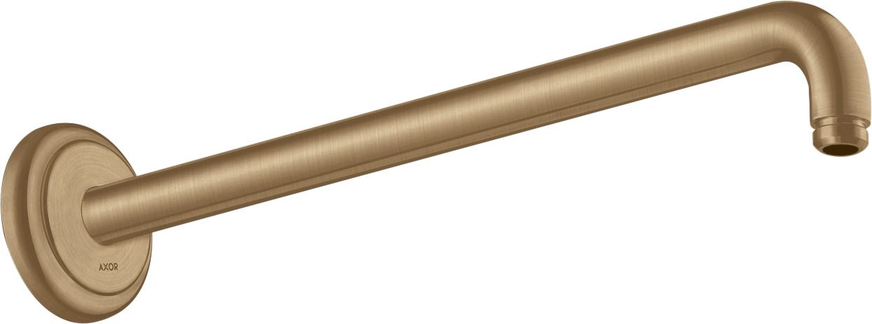 hansgrohe Brausearm 389mm, 90Grad Winkel, Wandmontage, brushed bronze