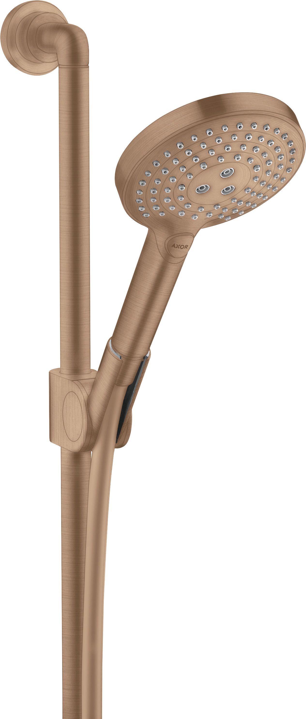 hansgrohe Brauseset Axor Citterio 900mm, mit Handbrause, 120mm, 3jet, brushed red gold