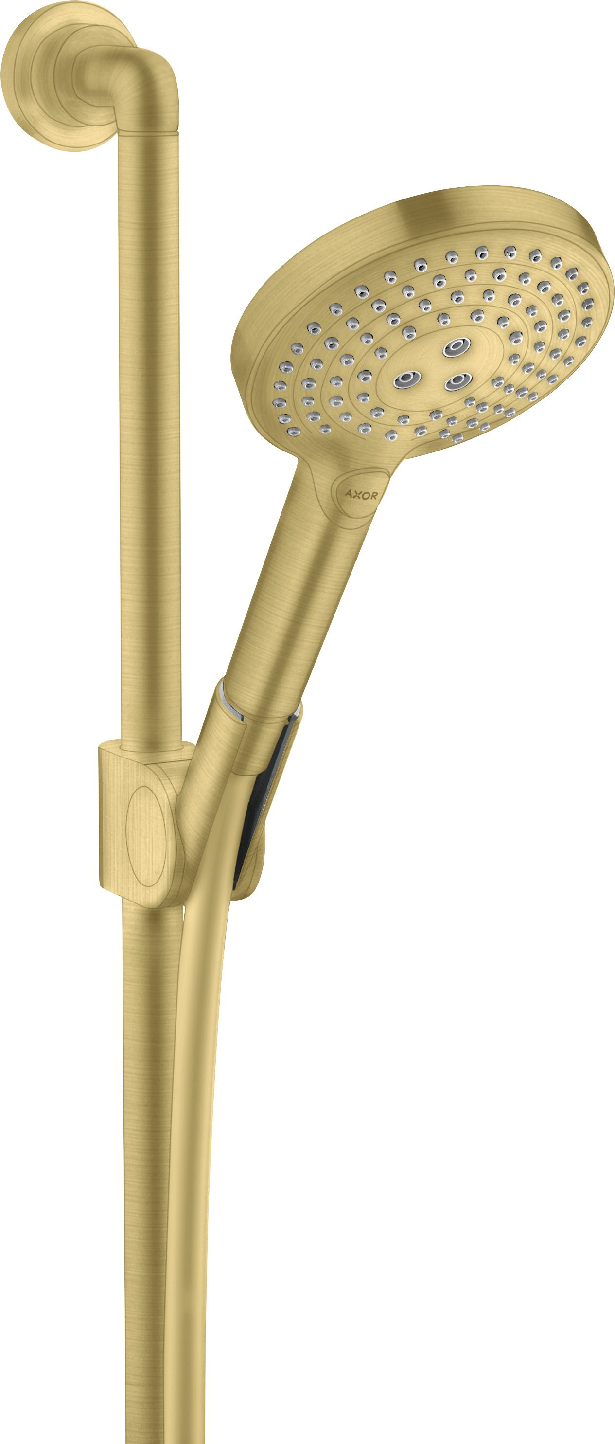 hansgrohe Brauseset Axor Citterio 900mm, mit Handbrause, 120mm, 3jet, brushed brass