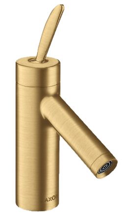 hansgrohe Waschtisch-Einhebelmischer 70 Axor Starck Classic Ausladung 106mm, unverschließbarer Ablaufgarnitur, brushed gold optic